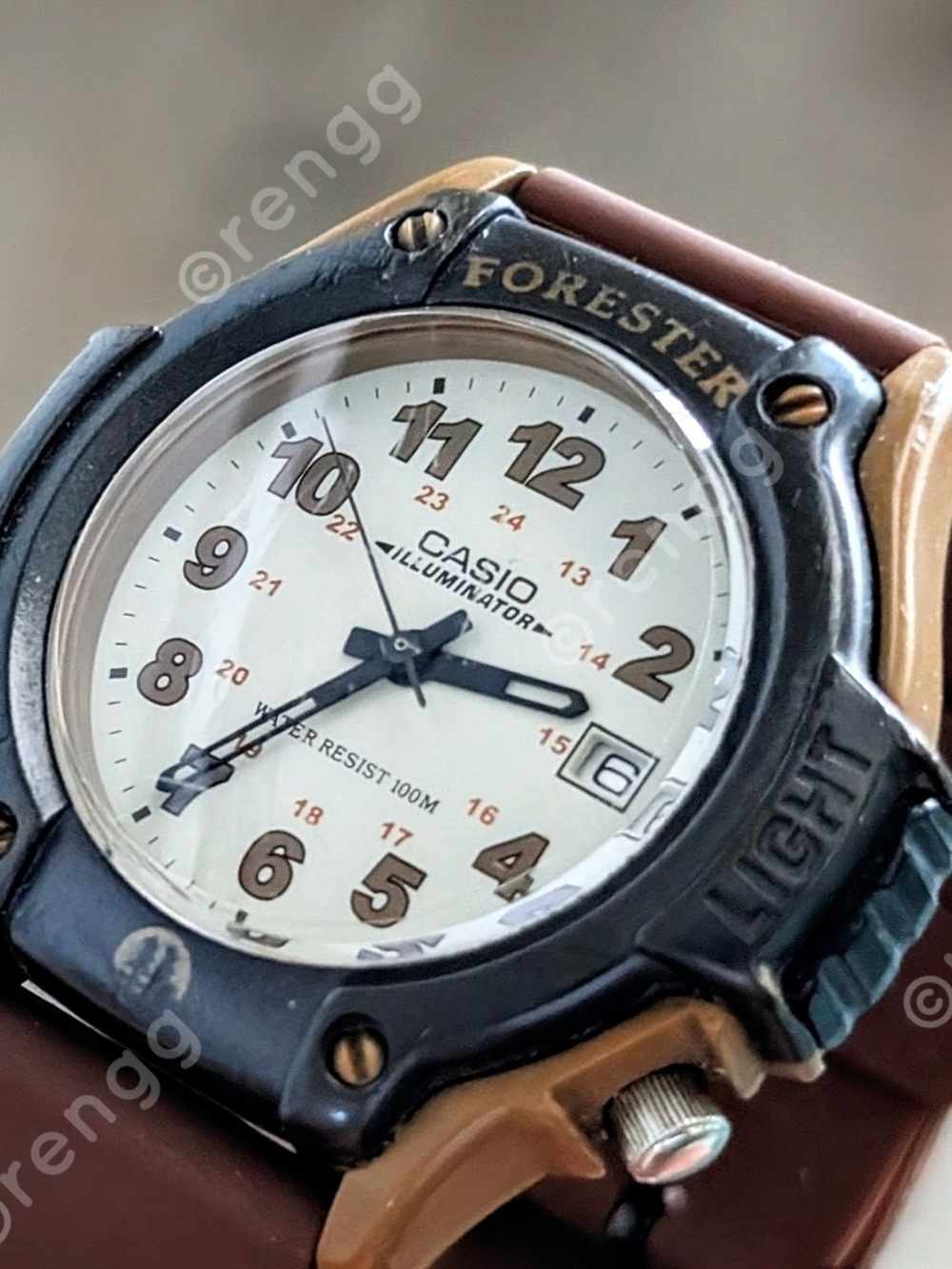 Vintage Casio Classic Forester Illuminator Men’s Brown and Black Analog Watch